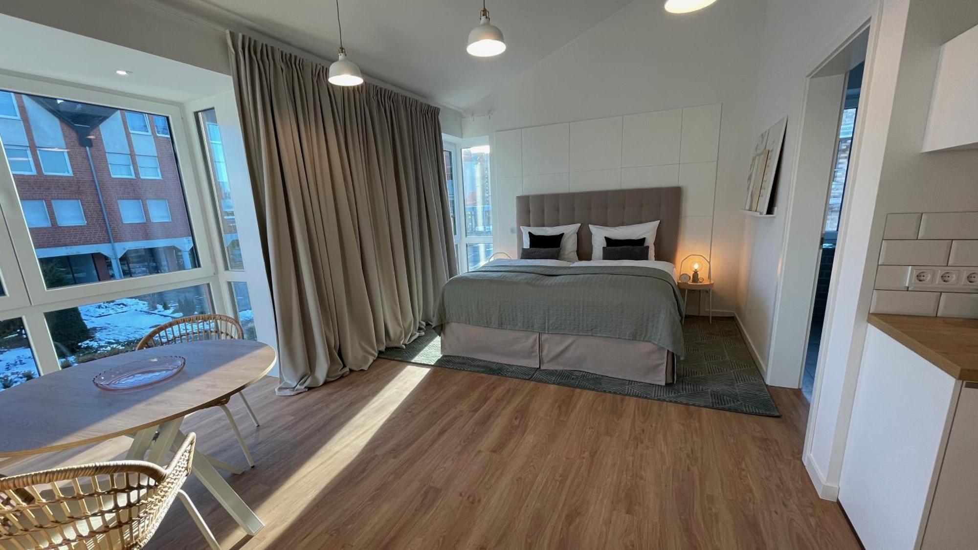 Moderne Neue Apartments Zum Wohlfuehlen Im Boardinghouse Bed & Butter Hasbergen Bagian luar foto